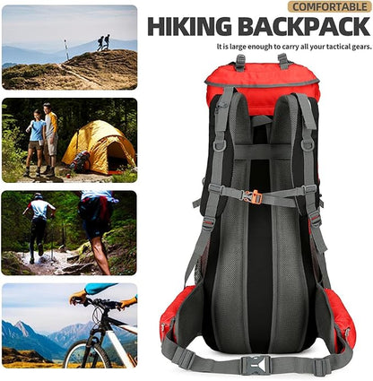 75L Hiking Backpack with Rain Cover Waterproof Camping Backpack Shoes Warehouse - Image 7