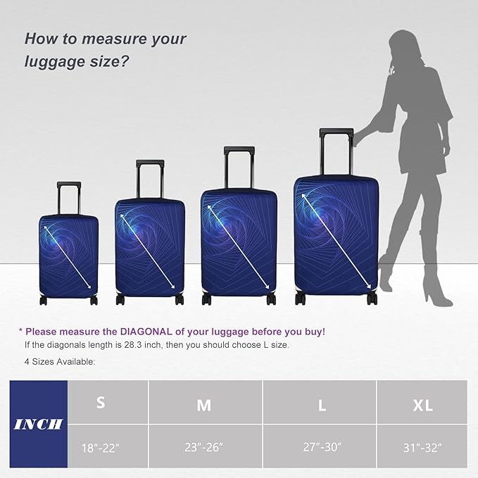 Explore Land Travel Luggage Cover Suitcase Protector Fits 18-22 Inch Case - Image 7