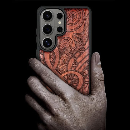 Carveit Magnetic Wooden Case for Samsung Galaxy S26 Ultra Case 2026, TPU - Image 2