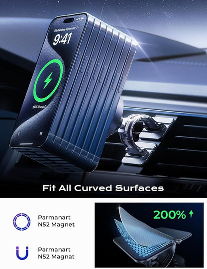 LISEN for 15W MagSafe Car Mount Charger, Wireless Car Charger, Magnetic Phone - Image 5