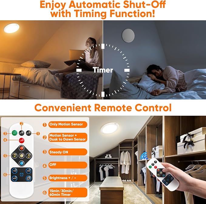 Rechargeable Motion Sensor Ceiling Light - Image 8