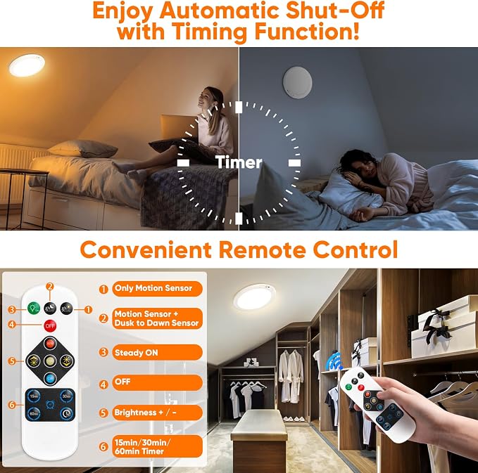Bairth Rechargeable Motion Sensor Ceiling Lights - Image 8