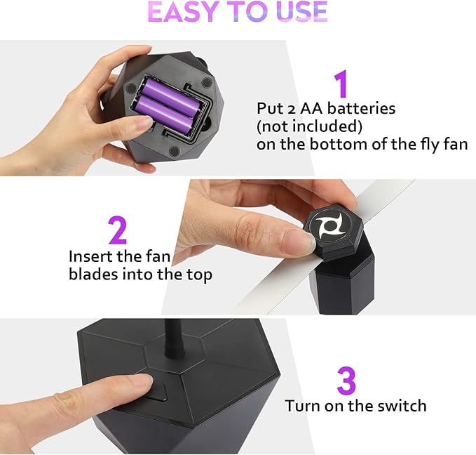 PIMAG Fly Fans for Tables, Fly Repellent Fan Outdoor Indoor Keep Flies Away - Image 3