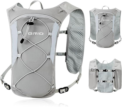 GRIO Hydration Running Vest for Women Men, Water Backpack for Hiking, by GRIO