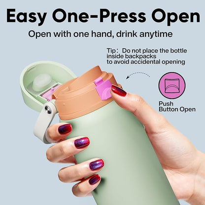 Insulated Water Bottle with Straw - Image 5