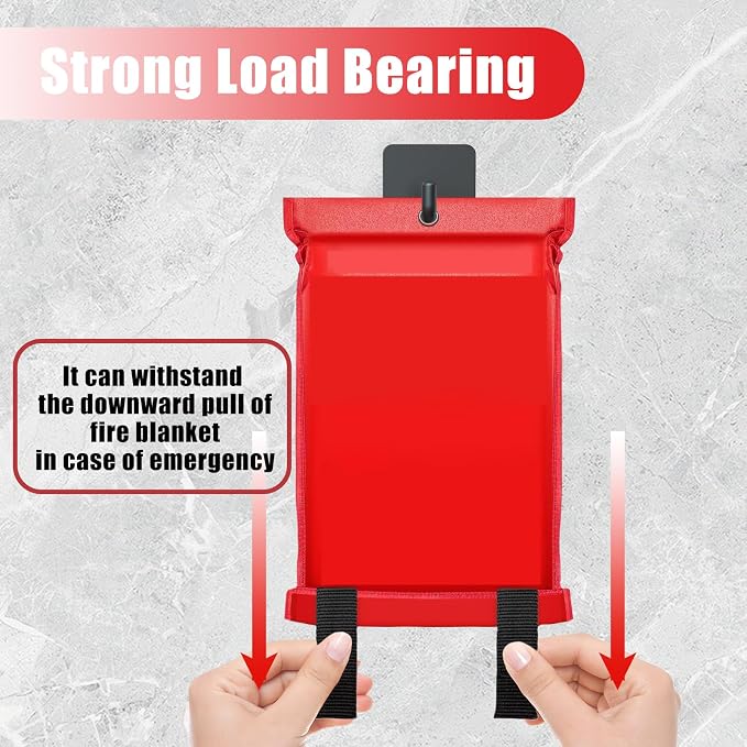 Emergency Fire Blanket Wall Hooks，Waterproof Stainless Steel Adhesive Hooks - Image 3