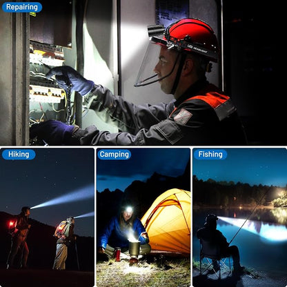 crazybrace Rechargeable Led Headlamp 2Pack, 99000 Lumen Super Bright Head Lamp - Image 8