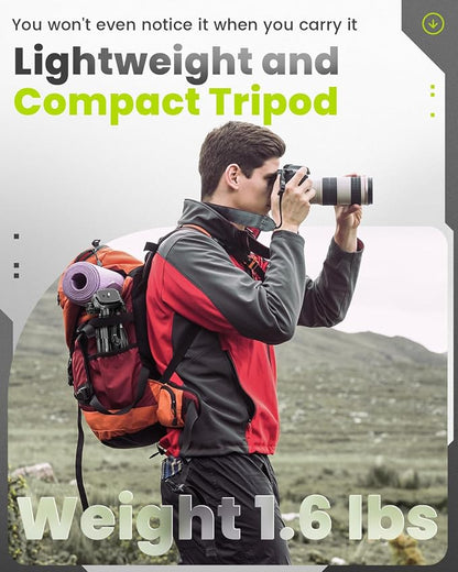 CAMBOFOTO 30"-Camera-Tripod, Porfessional Aluminum Heavy Duty Tripod Stand - Image 10