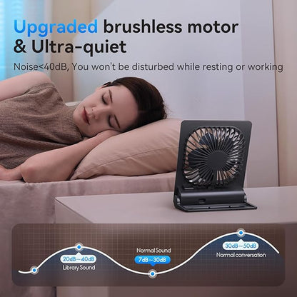 Desk Fan, 6.61''Ultra-thin 5000mAh Battery Powered Fan - Image 3