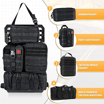MAIKER 2pcs Tactical Seat Back Molle Panel Compatible - Image 3