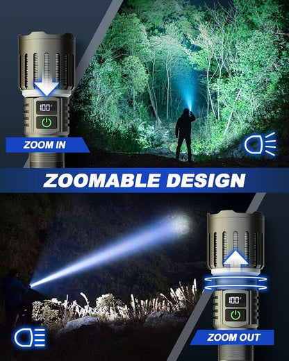 Victoper Rechargeable Flashlight, Titanium 5 Modes Zoomable Flash Light - Image 5