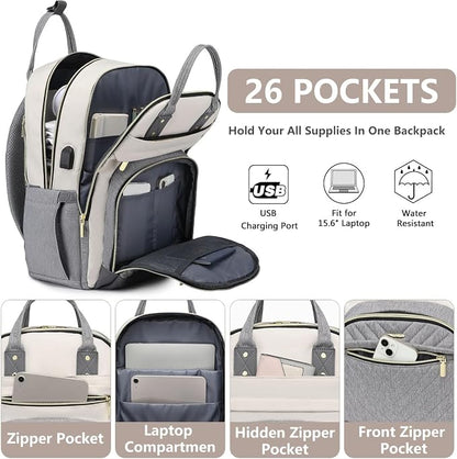 Laptop Backpack Women Work Bag - Image 2