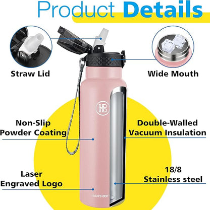 Han's Bottle Sports Water Bottle - 24 Oz - Image 5