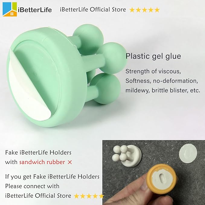 iBetterLife Razor Holder for Shower Hooks – 6Pcs Self Adhesive Wall Mounted - Image 8