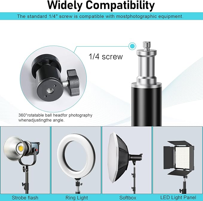 Photography Light Stand, Wedding Outdoor Video Shooting （2 Pack） - Image 5
