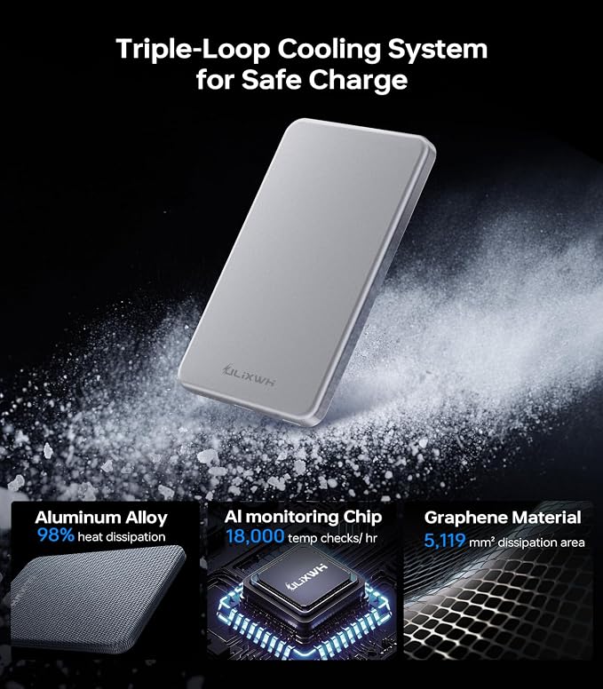 ULiXWH for Magsafe Portable Charger for iPhone, 2026 Upgrade 5000mAh Fast - Image 3