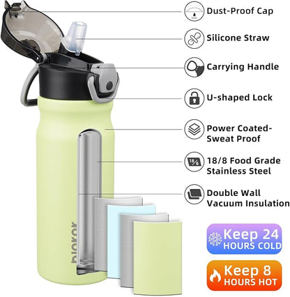 BJPKPK Insulated Water Bottle 18oz Stainless Steel Water Bottles - Image 2