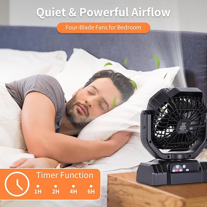 AVV 20000mAh High Speed Portable Camping Rechargeable Fan - Image 5