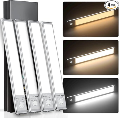 Under Cabinet Lights, 88 LED Operated Motion Sensor Light Indoor, 2200mAh USB by SOUL+LINK