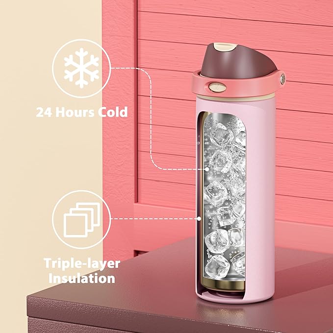 24 oz Insulated Water Bottle for Sports: Meoky Stainless Steel Water Bottle - Image 4