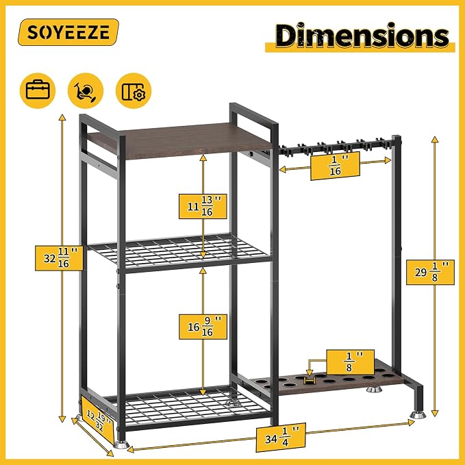 SOYEEZE Fishing Rod Holder for 14 Rods, Ground Stand Fishing Pole Holders for - Image 2