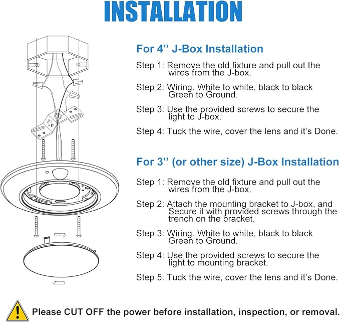 Closet Lights Motion Sensored Indoor Ceiling Mount LED-10W 3000K Closet Stair - Image 7