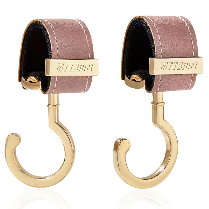 2 Pack Stroller Hooks, Strong Synthetic Leather Hook-and-Loop by MTTBmrt