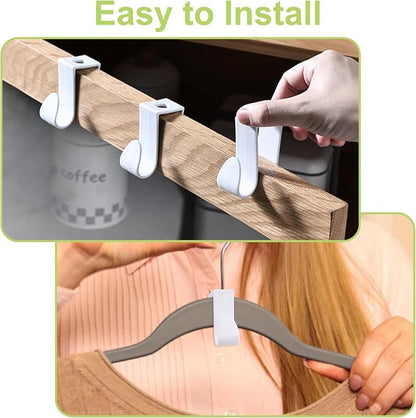 32Pcs Over Cabinet Door Hooks Plastic Over The Door Single Hook Space-Saving - Image 4