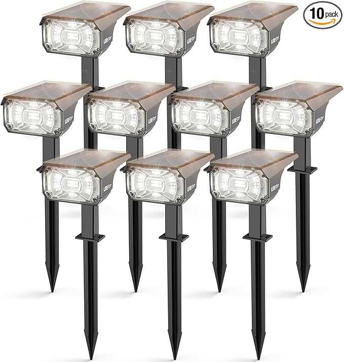 LEREKAM Solar Spot Lights, IP65 Waterproof 40 LED's Landscape Spotlights by LEREKAM