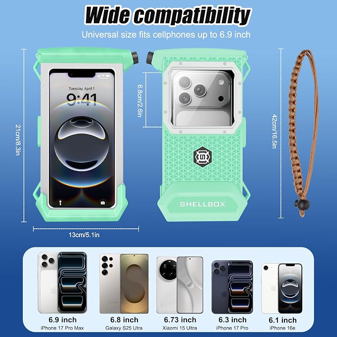 Underwater Phone Case for Snorkeling & Diving, IP68 Waterproof Case for Swimming - Image 7