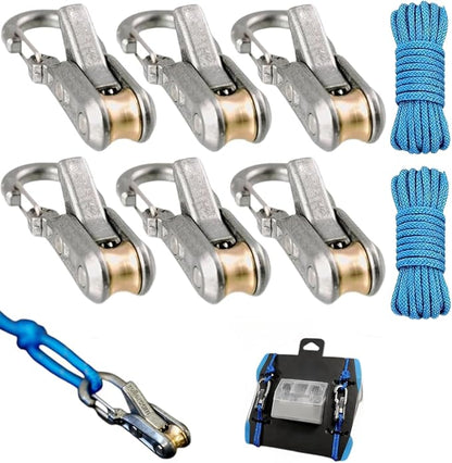 6-Pack Rope Tensioner Paracord Adjusters, Rope Tightening Tool, Knot-Free by Unknown