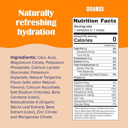 Ultima Replenisher Daily Electrolyte Powder – Orange, 20 Stickpacks – Zero - Image 3