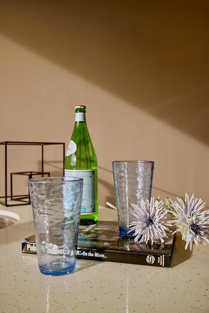 KLIFA- RIPPLE- 16 & 22.5 ounce, Acrylic Tumbler & Highball Drinking Glasses Cups - Image 5