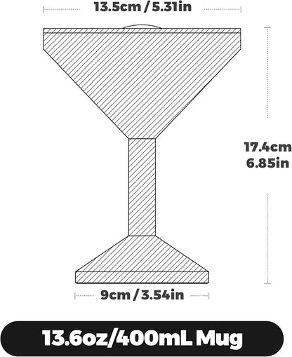 Stainless Steel Martini Glass - Image 2