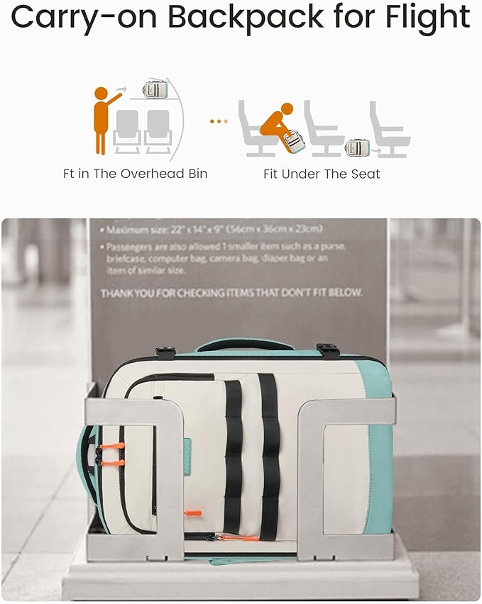 LOVEVOOK 50L Travel Backpack for Women & Men, TSA Approved Carry On Backpack - Image 3