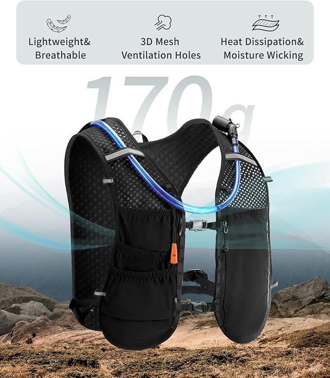 ECOHUB Running Hydration Vest Backpack, Lightweight Breathable Pack - Image 2