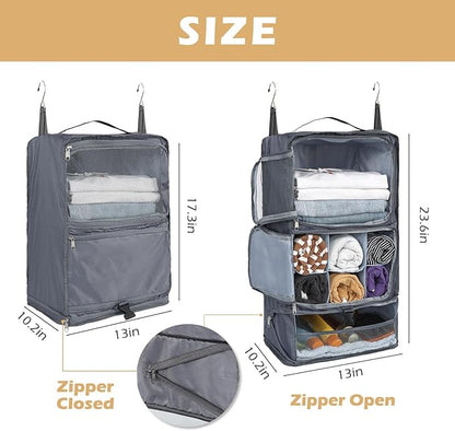 Surblue Hanging Shelves Travel Storage Bag Compression Packing Cube - Image 5