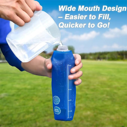 2 Pack Collapsible Water Bottle 500ml – BPA-Free Foldable Soft Flask - Image 7