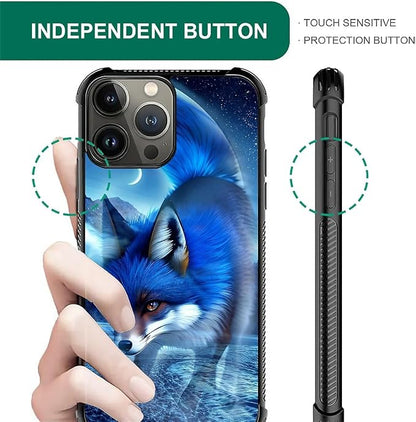 for iPhone 15 Pro Case, Snowy Mountain Fox Lake Pattern Graphic Design Girl Boy - Image 2