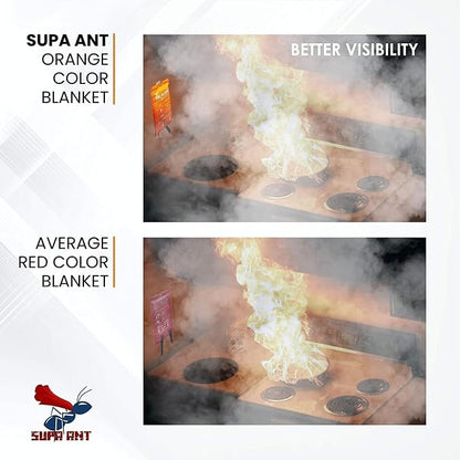 Supa Ant Fire Blanket -Certified 1500F Extra Thick, Glow in The Dark Fireproof - Image 8