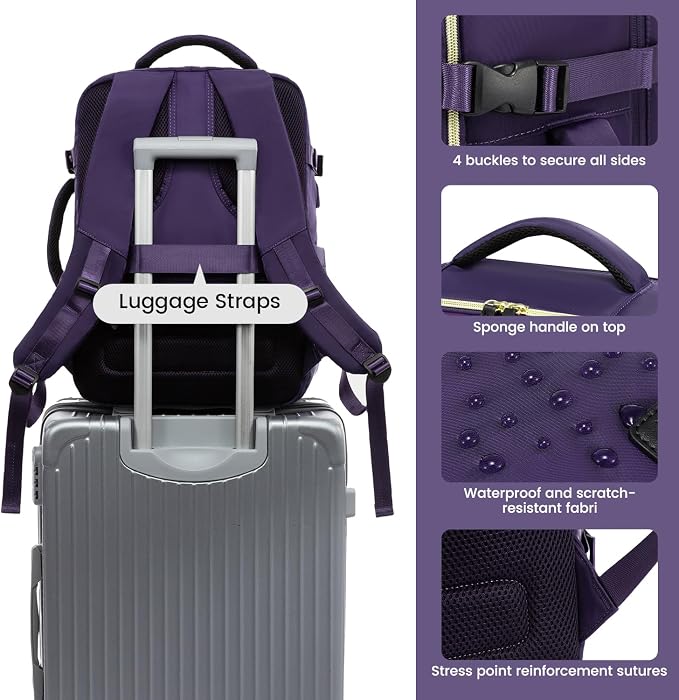 LOVEVOOK Travel Backpack for Women, 40L Carry On Backpack - Image 9