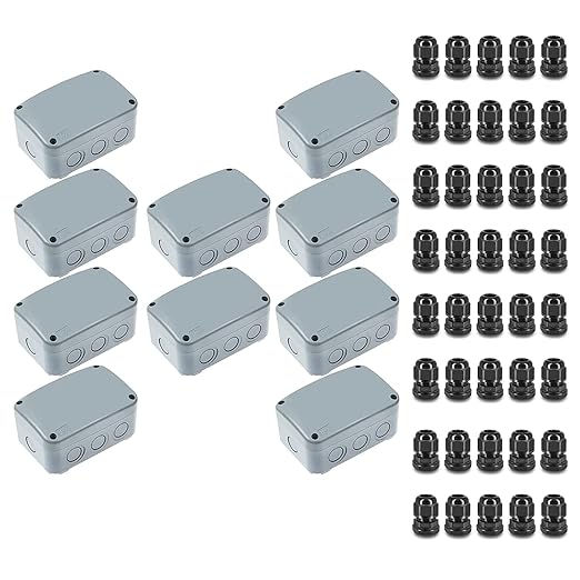 NineLeaf Outdoor Junction Box, IP66 Weatherproof Electrical Project Boxes by NineLeaf