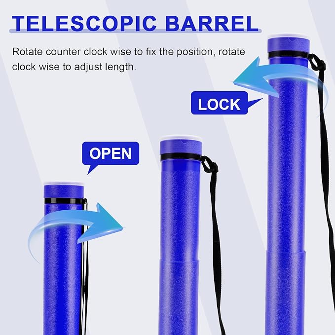 DEWEL Poster Tube, Waterproof Poster Holder Plastic Expandable - Image 5