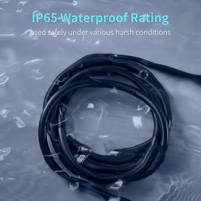 Energeaster 16/3 15 Ft 3 Outlet Extension Cord Outdoor Waterproof, 3 Prong - Image 4