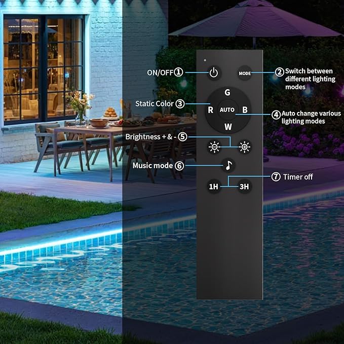 KSIPZE Outdoor led Strip Lights Waterproof IP68, RGB Outdoor led Lights - Image 8