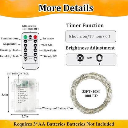 2-Pack Fairy Lights Battery Operated - Image 7