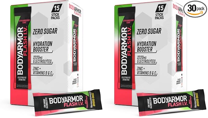 BODYARMOR Flash IV Electrolyte Packets, Strawberry Kiwi by BODYARMOR