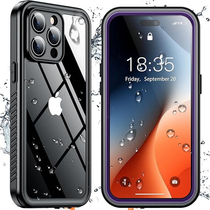 SPIDERCASE Only Designed for iPhone 14 Pro Max Case Waterproof Full Body by SPIDERCASE
