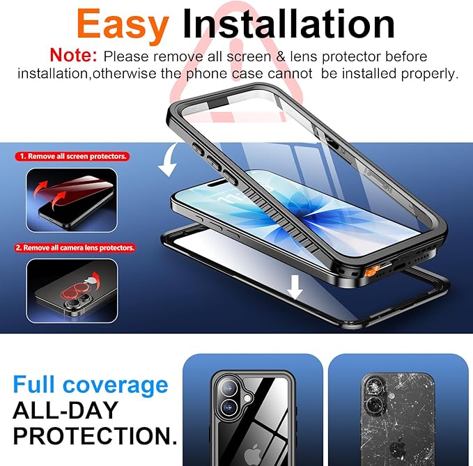 SPIDERCASE for iPhone 17 Case Waterproof, Built-in Lens & Screen Protector - Image 6