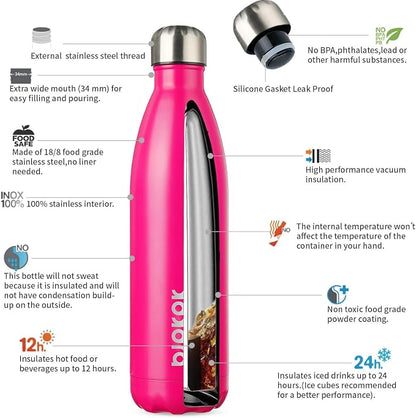 BJPKPK 25oz Insulated Stainless Steel Water Bottles, Sports Water Bottles Keep - Image 3